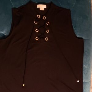 Michael Kors sleeveless laceup top